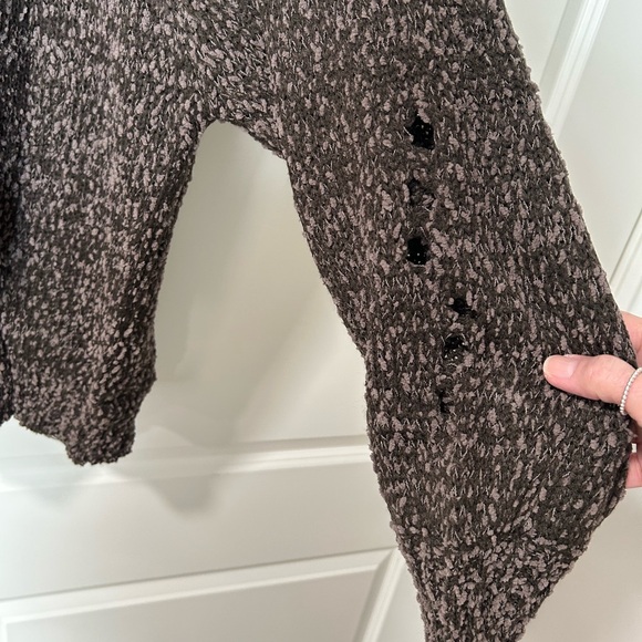 Umgee Dark Brown Crewneck Sweater NWT - Picture 4 of 10